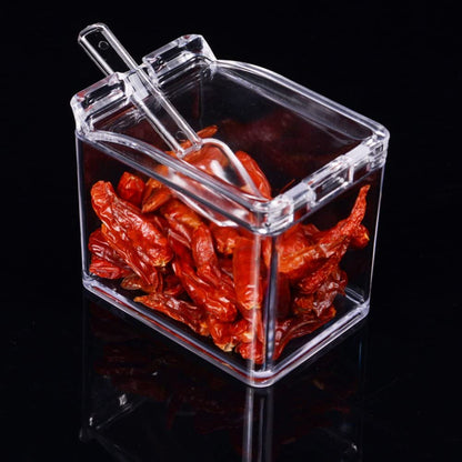 2444 Crystal Seasoning Acrylic Box Pepper Salt Spice Rack DeoDap