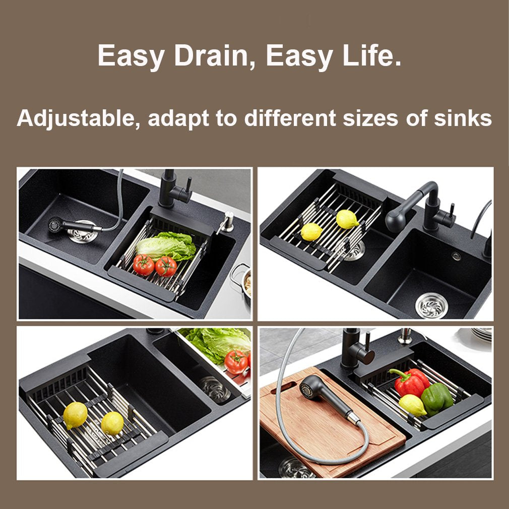 2189 Stainless Steel Expandable Kitchen Sink Dish Drainer DeoDap