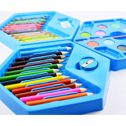 859 46 Pcs Plastic Art Colour Set with Color Pencil, Crayons, Oil Pastel and Sketch Pens DeoDap