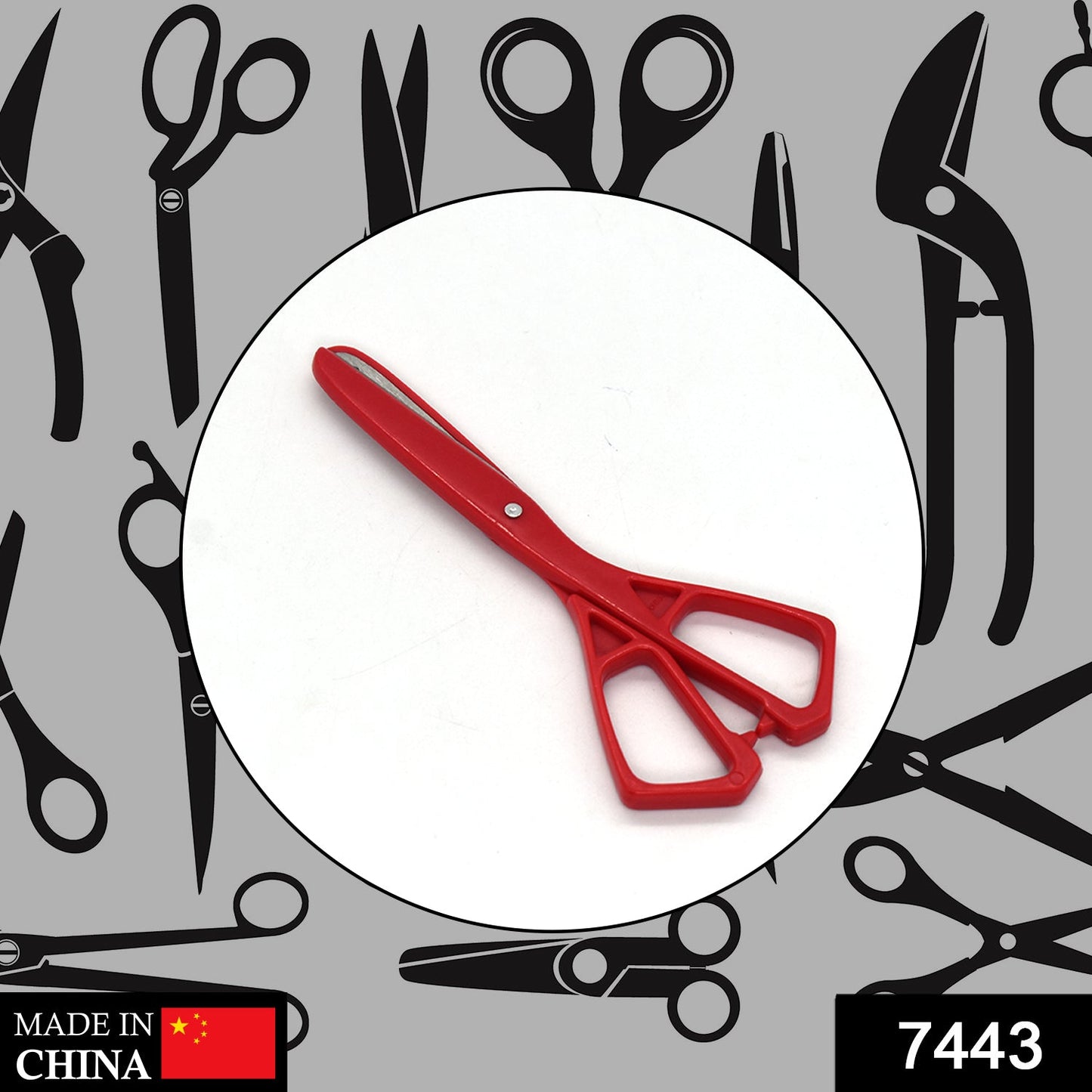 7443 Multipurpose Scissors Comfort Grip Handles Used in Home and Office DeoDap