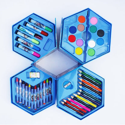 859 46 Pcs Plastic Art Colour Set with Color Pencil, Crayons, Oil Pastel and Sketch Pens DeoDap