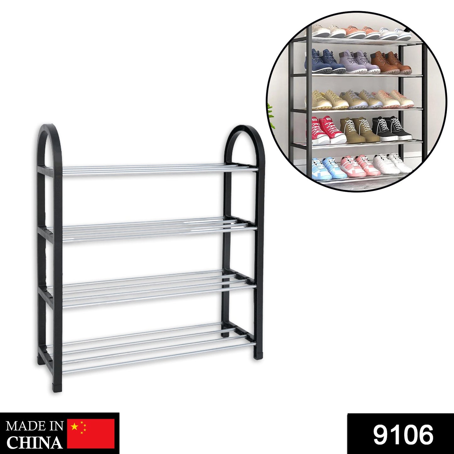 9106 4 Shelves Shoe Rack DeoDap