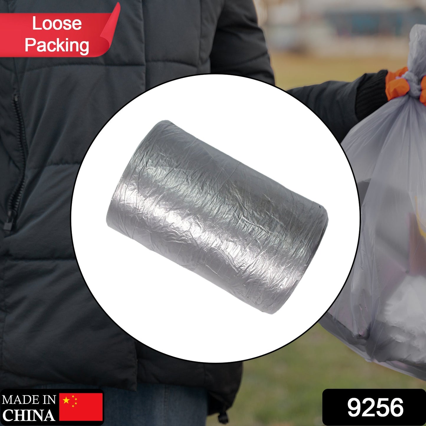 9256 1Roll Big Grey Garbage Bags/Dustbin Bags/Trash Bags DeoDap