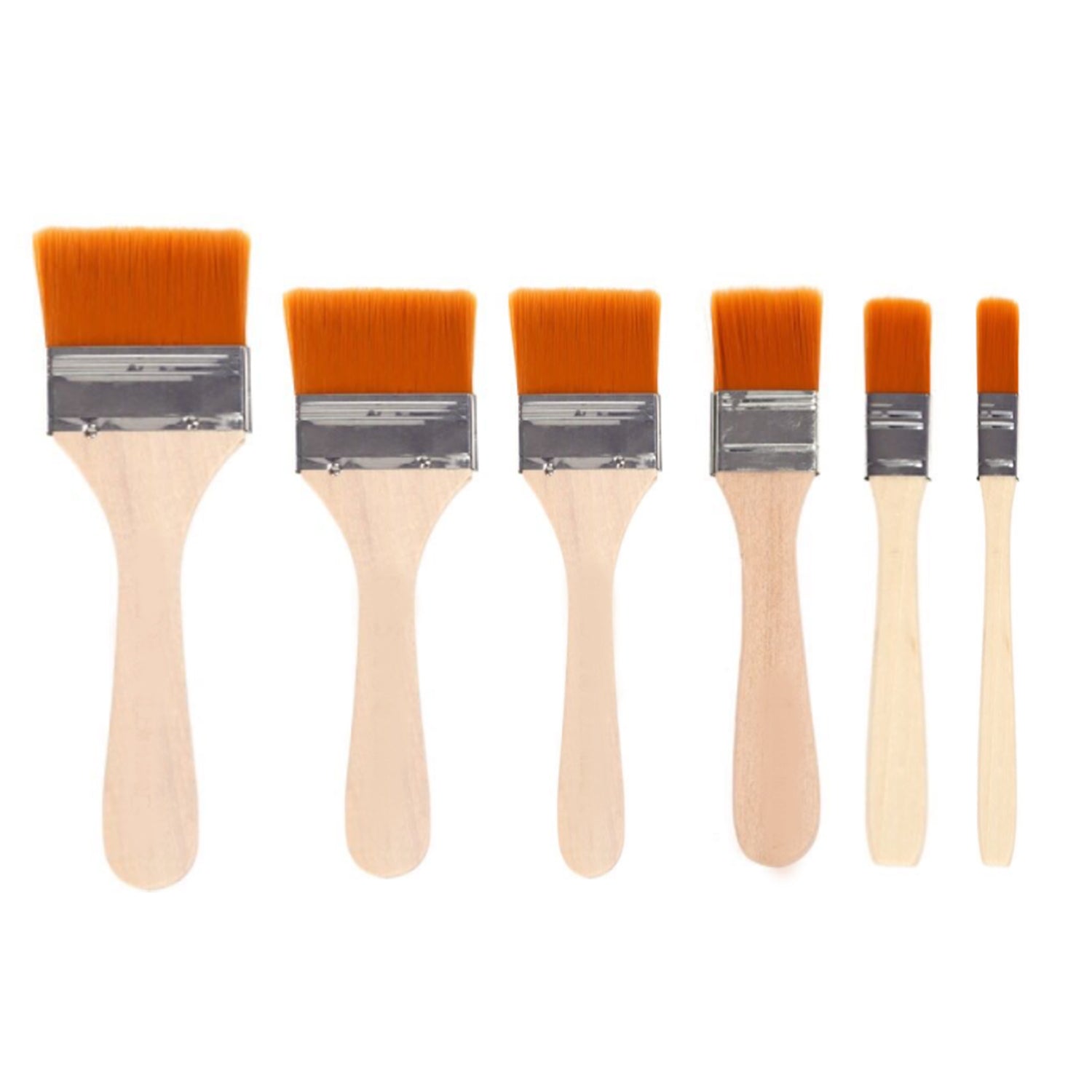 4675 Artistic Flat Painting Brush - Set of 6 DeoDap