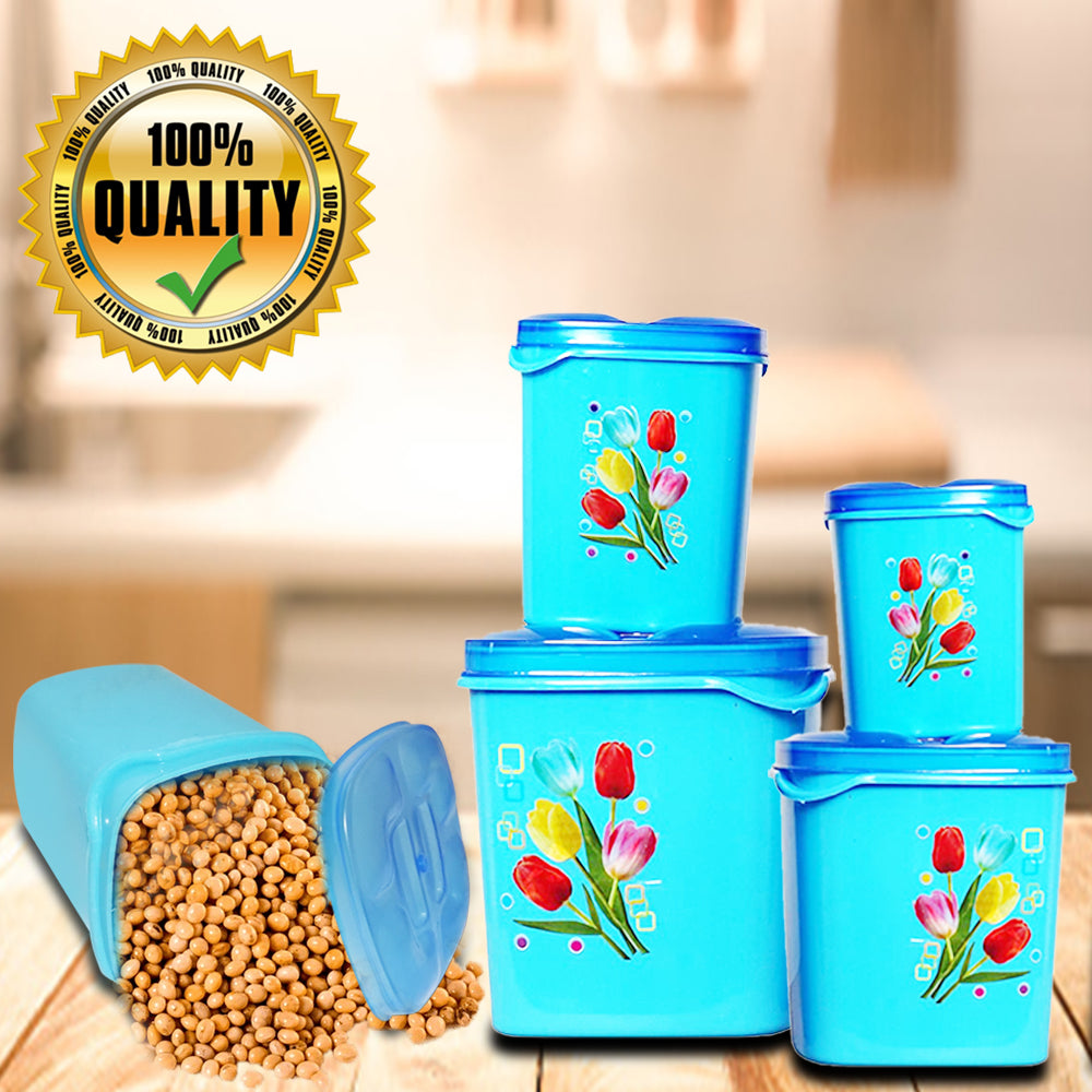 2239 Container Set For Kitchen Storage Airtight & Food Grade Plastic (Pack of 4) (3000ml,1500ml,1000ml,500ml) DeoDap