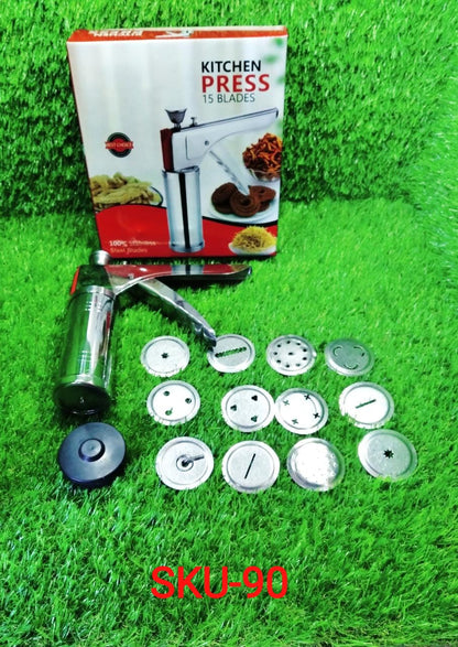 090 Plastic Kitchen Press Set, 12-Pieces, Silver (Kitchen_Press) Your Brand