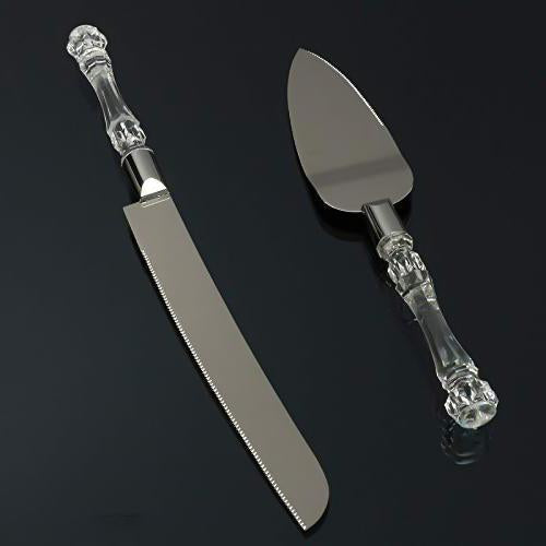 2131 Stainless Steel Cake Knife Server Set with Handle Slicer DeoDap