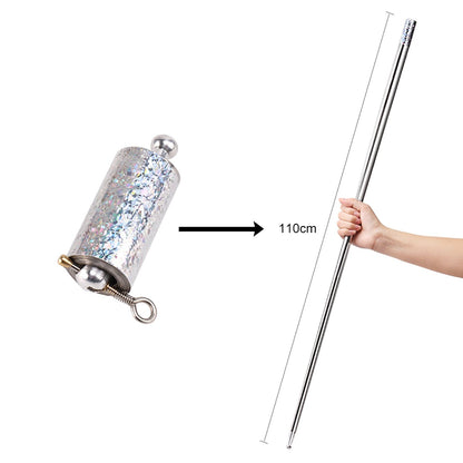 1697 Magic Toy Metal High Elasticity Steel Silver Appearing Cane Magic Toy Magic Steel DeoDap