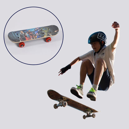 8042 Wood Skateboard Skating Board Lightweight Board Cool Skate Board for Beginner/Kids/Teens/Adult and Return Gift Item DeoDap