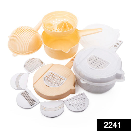 2241 Multipurpose 12 in 1 Vegetable and Fruit Chopper Cutter Grater Slicer DeoDap