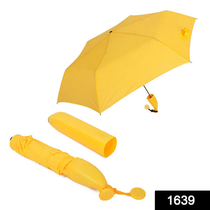 1639 Stylish Banana Shaped Mini Foldable Umbrella DeoDap