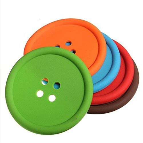 2148 Silicone Button Coasters Coffee Mat Pads Place Mat Holder Tea Cup Cushion DeoDap