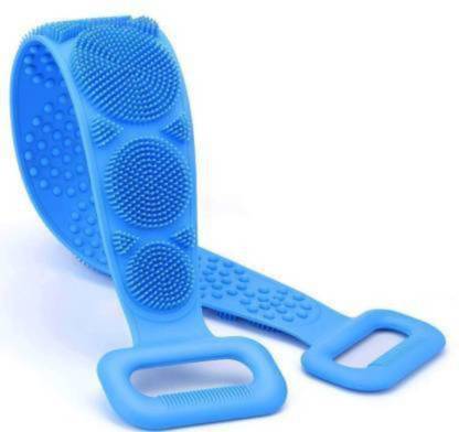 1302 Silicone Body Back Scrubber Double Side Bathing Brush for Skin Deep Cleaning DeoDap