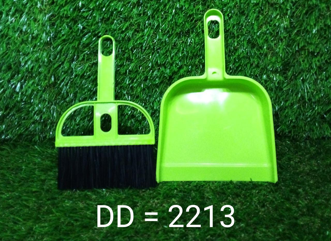 2213 Mini Dustpan with Brush Broom Set for Multipurpose Cleaning - 2 pcs DeoDap