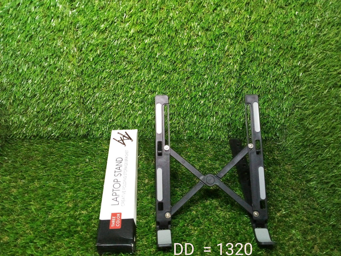 1320 Adjustable Laptop Stand Holder with Built-in Foldable Legs and High Quality Fibre DeoDap