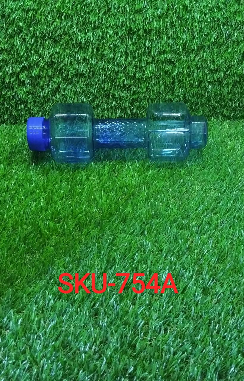 0754A Unbreakable Plastic dumbbell Shape Water Bottle DeoDap