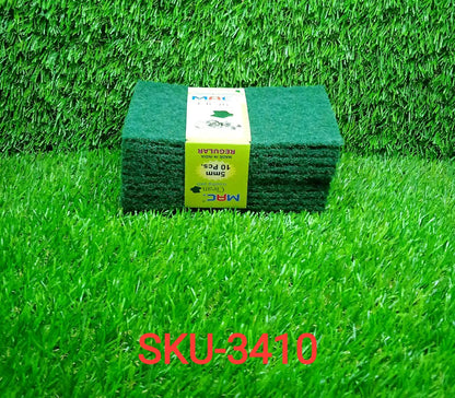 3410 Scrub Sponge Cleaning Pads Aqua Green  10PCS DeoDap