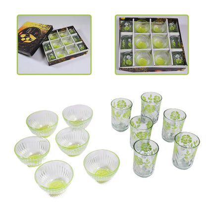 7133 Round 6 Glass With 6 Bowl Set, All Purpose Serving Set For Home & Kitchen Use DeoDap