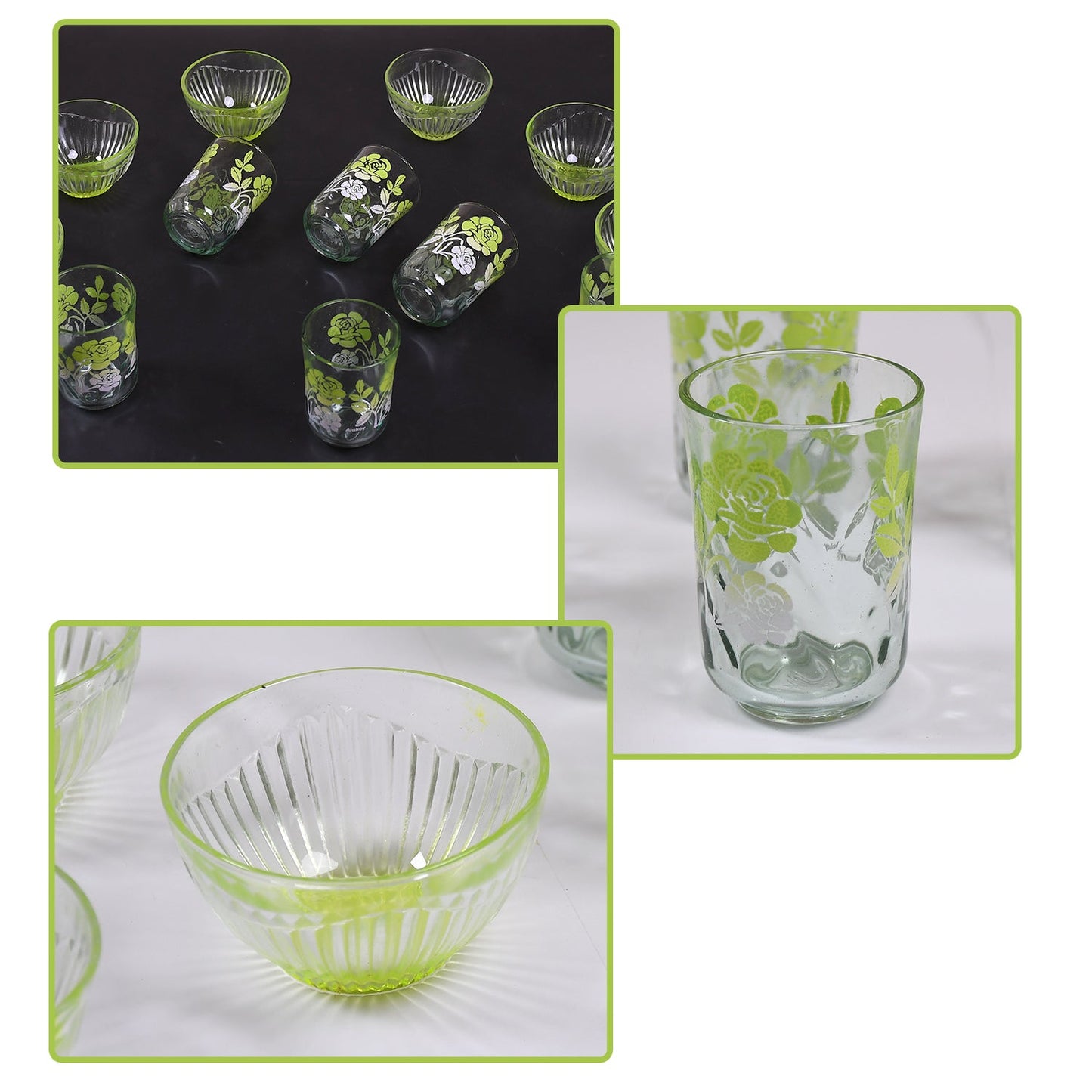 7133 Round 6 Glass With 6 Bowl Set, All Purpose Serving Set For Home & Kitchen Use DeoDap