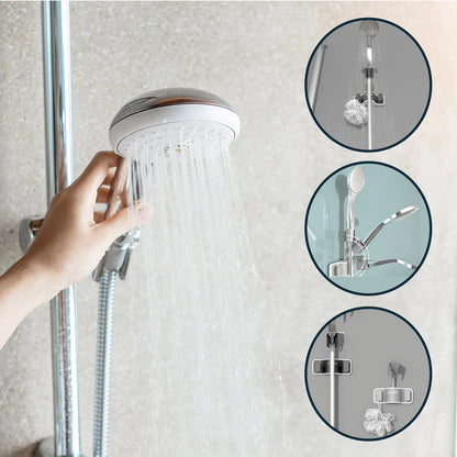 7687 Shower Head Holder Bracket Adjustable   Showerhead Wall Mounted Suction Bracket for Bathroom DeoDap